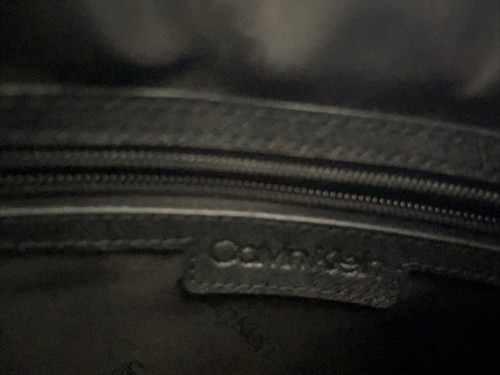 Calvin Klein Black Leather Handbag Shoulder Bag Purse - Picture 4 of 5