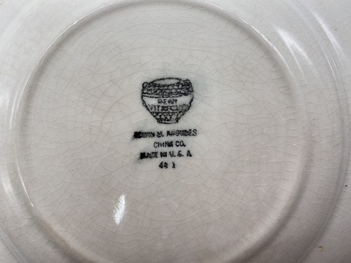 Edwin Knowles Semi Vitreous Saucers Vintage China - Picture 8 of 11