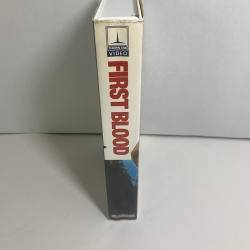 First Blood (VHS, 1982) Sylvester Stallone, white clamshell, Thorn VMI Video - Picture 2 of 10