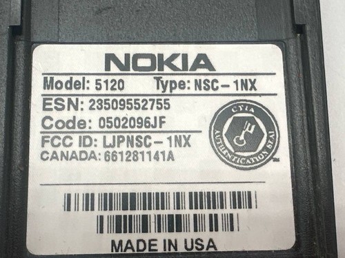 Nokia 5120 Vintage Mobile Phone with Charger and Battery Retro Classic - Photo 7 sur 7