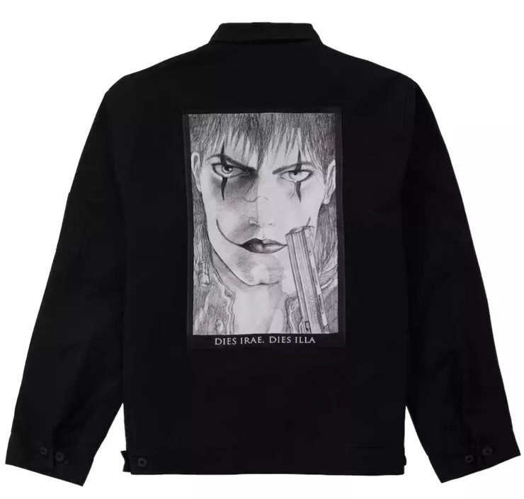Neuf !! Rare veste de travail Supreme The Crow Collaboration FW21J63 noire taille moyenne