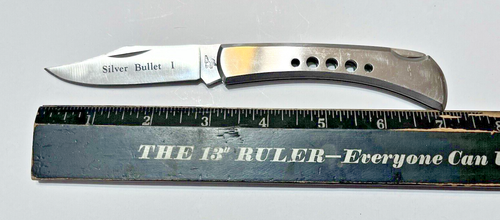 Frost Cutlery Silver Bullet 1 Pocket Knife Surgical Steel 7" Open - Picture 3 of 4