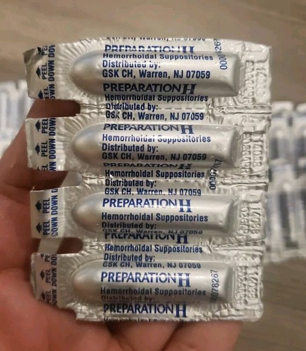 (Set of 3 ) No Box Preparation H Hemorrhoid Suppositories 3×12 Count Exp 04/26 - Picture 4 of 5