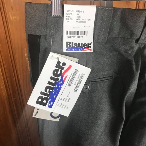 NWT Blauer 8590-4 Uniform Pants Mens Unhemmed Class Act Grey / Black Stripe - Picture 3 of 8