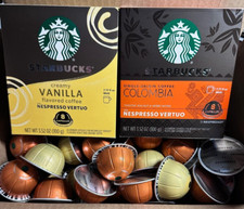 Starbucks Coffee Nespresso Colombia 32 pods  Creamy Vanilla 88 pods bb 03/30/25