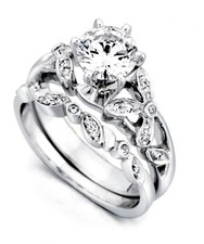 0.45 Ct Certified Moissanite Engagement Band Set Solid 950 Platinum Size 4.5