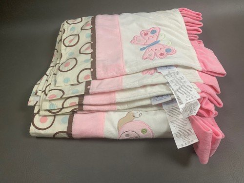 NOJO Pink PLUSH Butterfly Snail Lady Bug Valance - Quantity 4 - 2 lb 10 oz - Picture 9 of 13