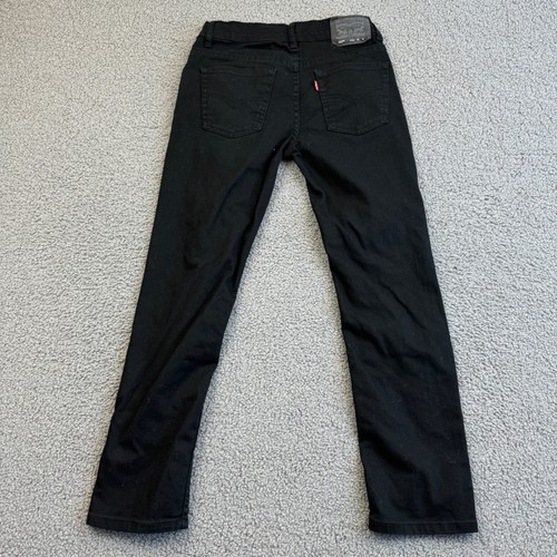 Levis 502 Jeans Youth Boys 12 Reg 26X26 Black Denim Regular Tapered Stretch Fit - Picture 14 of 14