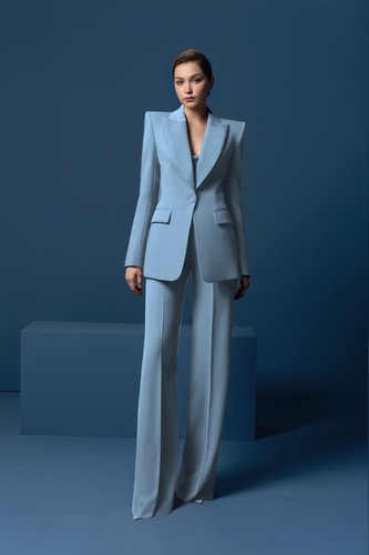 Elegant Women's Suits Formal Wedding Ladies Work Wear Evening Party Coat Pants - Picture 20 of 24