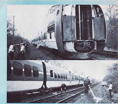 Turbotrain #153 Fire November 9 West Of Sharon Massachusetts Vtg Mag Excerpt