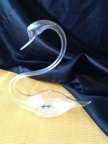 Coburger Glasbläserstube Glas Vase Schwanenvase Form Schwan mundgeblasen - Bild 3 von 12