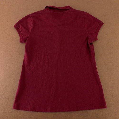 IZOD Girls Size XL (15) Burgundy Short Sleeve Uniform Polo Shirt New - Picture 3 of 3