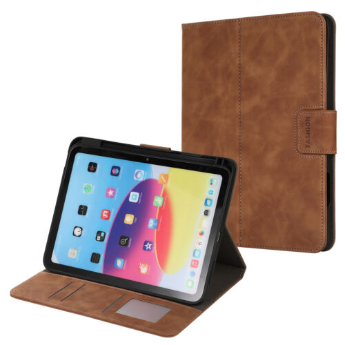 PU Leather Flip Cover Case for iPad 5-11/Air 1-5/Pro 9.7-11 Business Slim Stand - Picture 3 of 33