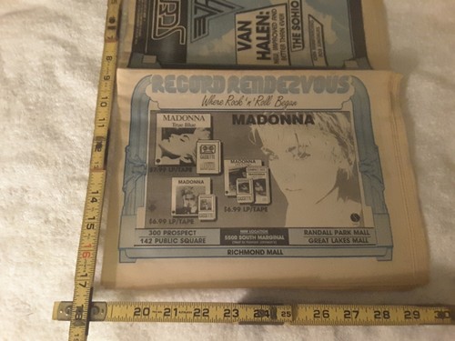 Rare 1986 Scene Van Halen INXS Madonna The Ramones HUGE ADS - Picture 4 of 12