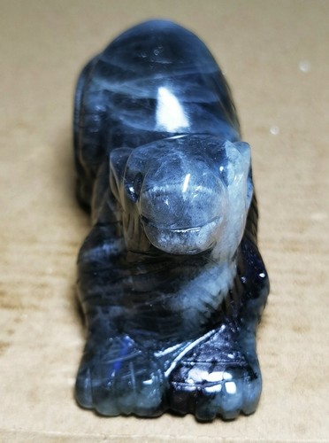 Polished Nice Rainbow Purple Flash Labradorite Spectrolite Reiki Mouse Stone - Picture 8 of 12