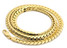 Men's 8mm Miami Cuban link Chain 20" 22" 24" 26" 30 Necklace 14k Gold Plated