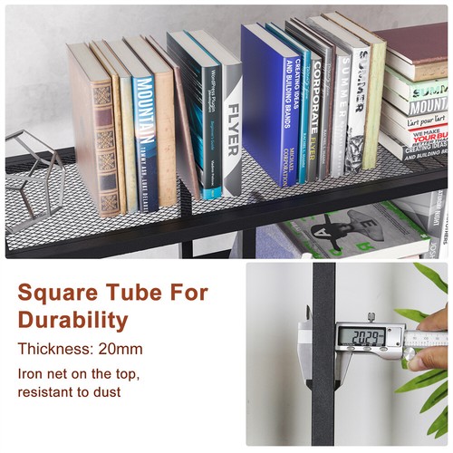 XXL Bücherregal Bücherschrank Standregal Holz offenen Aktenregal mit 2 Schublade - Bild 8 von 10