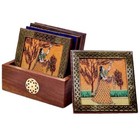 Traditional Handicraft Wooden Antique Beautiful Dark Brown Tea Coaster Gift Item