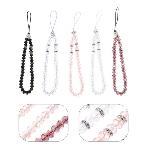 5 Pcs Handy-Ornamente Fräulein Süßer Handyanhänger Handykette Mit Perlen - 第 12/12 張圖片