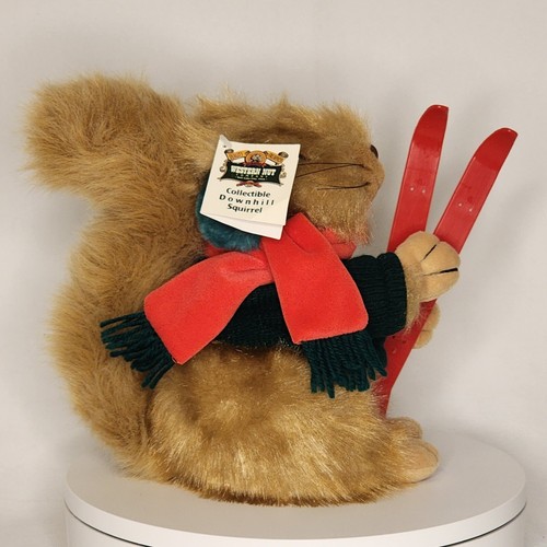 Vtg Western Nut Company Collectible Downhill Squirrel w/Sweater Scarf Skis w/TAG - Picture 7 of 14