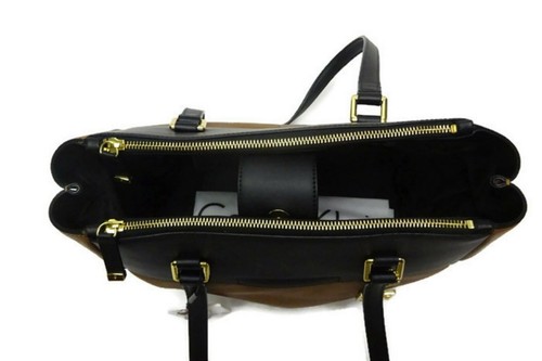 Calvin Klein Schultertasche Damen braun schwarz Leder - Bild 5 von 6