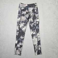 Zella Girl s Blue Slate agate print Yoga studio legging Size XL 14/16 NEW