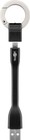 Goobay Micro USB Ladekabel, Schlüsselanhänger, Schwarz, 0.085 m - Schlüsselbund