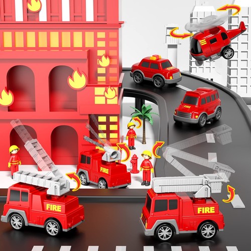 7 in 1 Kinder LKW Spielzeug Transporter Pull Back Kinder Auto Spielzeug Neu - Bild 10 von 22