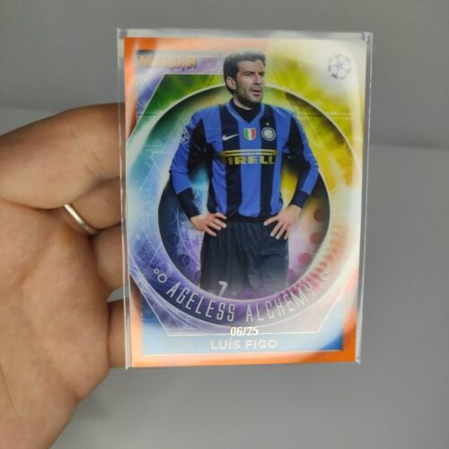 Luis Figo 2022-23 Topps Merlin Ageless Alchemy Orange Parallel 06/25 SSP Inter - Bild 4 von 7
