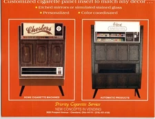 Cigarette Coin-Op Vending Machines FLYER Custom Panel Inserts Vintage 8.5" x 11