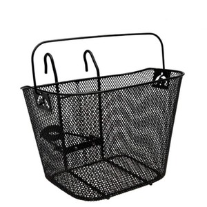 Bicycle-Storage-Basket-Metal-Wire-Handlebar-Bike-Front-Rack-With-Folding-Handle