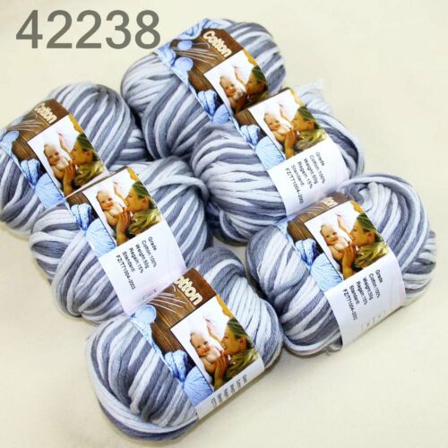 Sale New 6x50gr Balls Soft Worsted Cotton Chunky Shawl Scarf Hand Knit Yarn - Picture 46 of 56