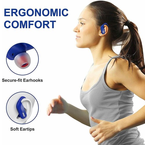 Bluetooth 5.0 True Wireless Earbuds With Mic Headphones Earhook Sport Waterproof - Picture 12 of 12