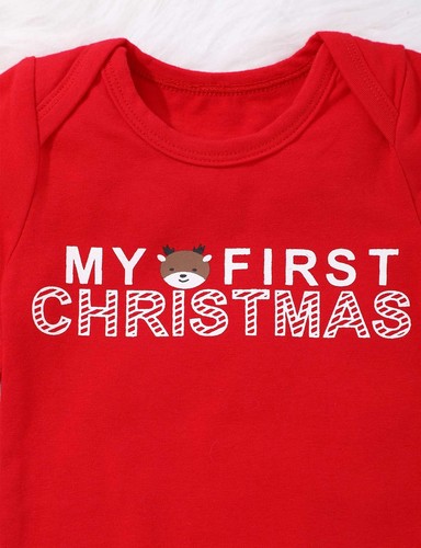 WIQI Newborn Infant 0-3 Months Baby Boy Clothes Christmas Outfit Long Sleeve ... - Picture 5 of 8