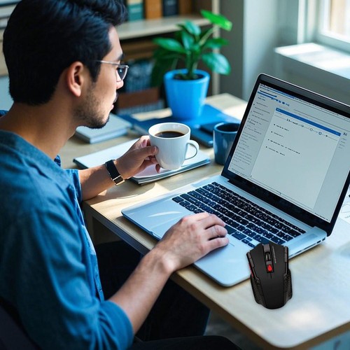 Funk maus gaming kabellos USB für Pc, Laptop, Computer Wireless Mouse USB - Afbeelding 12 van 21