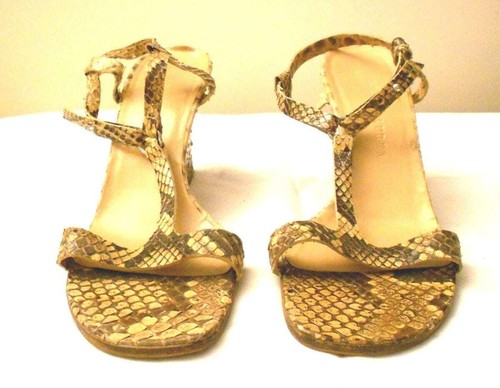 RALPH LAUREN-SNAKESKIN WEDGE SANDALS--SIZE-8-LOVE THESE - Picture 3 of 10
