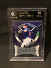 2019 Leaf Valiant Brett Baty Purple Auto #/15 BGS 10 Black Label Pristine