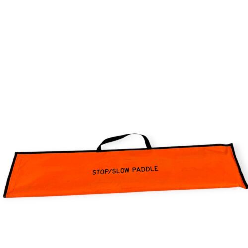 Stop Slow Roll-Up Paddle Sign Kit Double Sided Reflective Vinyl - Picture 10 of 11