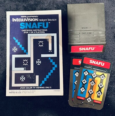 Jeu SNAFU Sur Intellivision – Complet Avec Boîte, Notice Et Overlay (testé, Fonctionne)