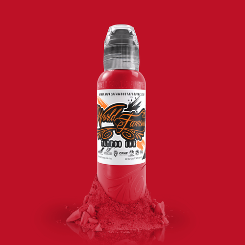 World Famous Tattoo Ink 1oz Blue Red Green Yellow Black Grey Brown Purple Orange - Picture 153 of 162