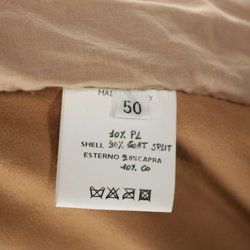 Hettabretz neu mit Etikett Ziegenleder Lederjacke Größe 50 (~ Small US) in camel hellbraun - Bild 7 von 23