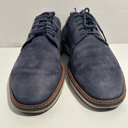 ECCO Herren Gr. 42 Hybrid Plain Toe Leder Oxford Schuhe Blau. - Bild 3 von 10