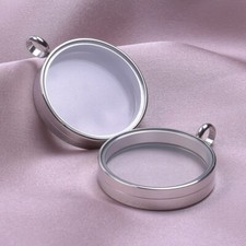 FLOATING CHARMS LOCKET LIVING MEMORY PENDANT STAINLESS STEEL SILVER PERSONALISED