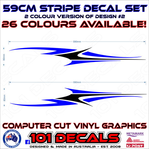 59cm 2 colour STRIPE #2 Boat,marine,car,ute,caravan striping decal sticker set! - Picture 2 of 13