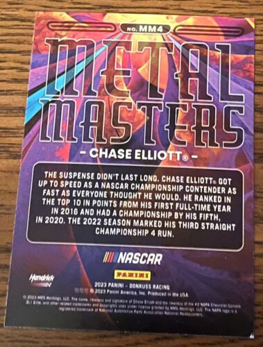 2023 Panini Donruss NASCAR - Metal Masters #MM4 Chase Elliott - Picture 2 of 2