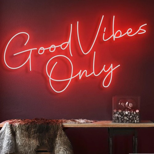 Good Vibes Only Neon Sign Custom Led Light for Bedroom Home Party Neon Art - Picture 15 of 18