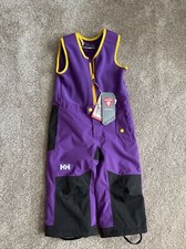 Helly Hansen HH kids insulated waterproof snow ski bib Pants 2 EUC