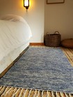 Scandi style 90x150cm Reversible Denim rustic rug Cotton biodegradable SALE