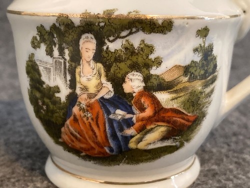 De Colección Victoriano Fragonard Pareja China Taza Platillo Crema Demitasse Repuesto - Imagen 3 de 23