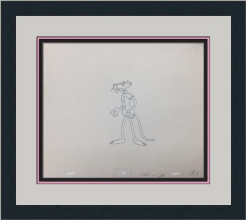Pink Panther Model Sheet Drawing Custom Framed A3 - Picture 2 of 4